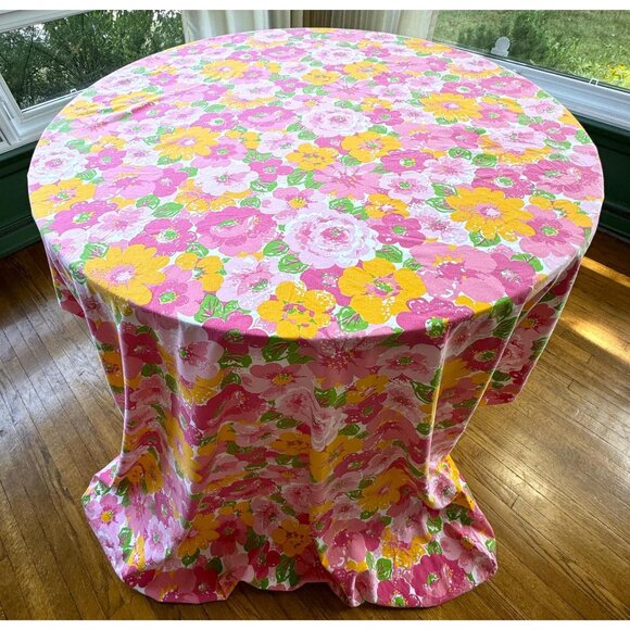 Vintage 70s fitted/bottom sheet, pink orange flower power bedding, twin size bed - Picture 2 of 11